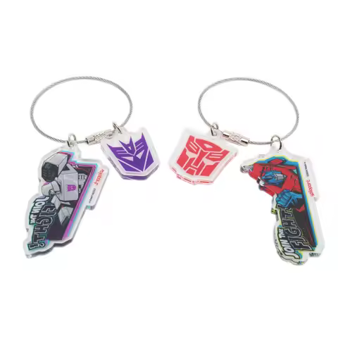 YOLOPARK Transformers Origin Accessories - Optimus Prime Megatron Keychain