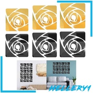 [Hellery1] Pattern Acrylic Mirror Wall Stickers, Waterproof Self-Adhesive Wall Stickers for Living Room