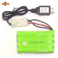 9.6v Spare Battery 8000mAh Ni-Cd Rechargeable Pack 3PIN + USB Charger 3PIN