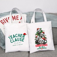 TEACHER EDUCATOR Christmas Design TOTE BAGS Tote Bag Katsa Gift Ideas Merry Christmas