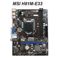 For MSI H81M-E33 Motherboard LGA 1150 Intel H81 DDR3 HDMI SATA 6Gb/s USB 3.0 PCI-E 2.0 Micro ATX Int