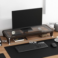 Universal Glass Monitor Stand For Desktop Simple Monitor Mount Desk Riser Computer Monitor Organizer