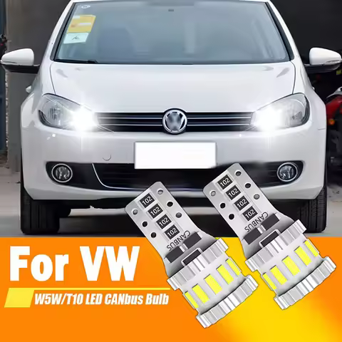 2x For VW Golf mk3 mk4 mk5 mk6 3 4 5 6 Passat B5 B5.5 B6 B7 B8 CC Polo 6r Touran Caddy 2 LED Clearan