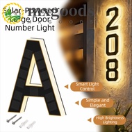 MXGOODS LED House Number Plaque, Highlighting IP65 Waterproof Solar Lighted House Numbers Light, Add