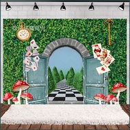 Alice in Wonderland Road scenes Theme decoration birthday Party Photography Backdrop Scene Layout