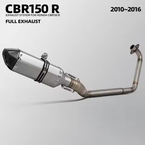 For CBR150R CBR125R 2010-2016 Motorcycle Full Exhaust System Kit Racing Headers Pipe Escape Muffler 