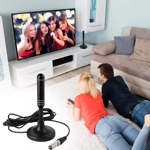 Portable HD TV Antenna Digital HD Aerial 20DBI HD Digital TV Antenna with Amplifier DVB-T2 Quick Res