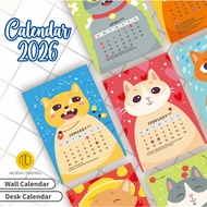 2026 Calendar Cat Lovers Motif - 2026 Calendar - 2026 Desk Calendar - 2026 Aesthetic Wall Calendar S