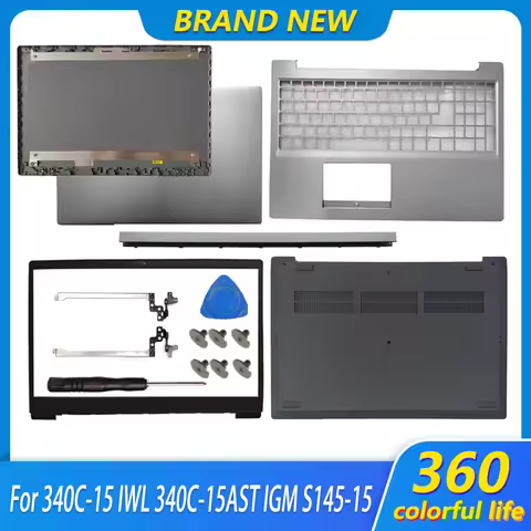New For 340C-15IWL 340C-15AST IGM S145-15AST IWL IGM API Notebook LCD Back Cover Front Bezel Hinges 