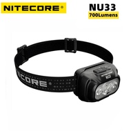 NITECORE NU33 High CRI LED Triple Light Output USB-C Rechargeable Headlamp 700Lumens Aluminum Metal 