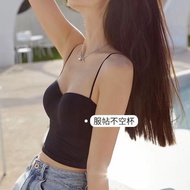 Double Lining Top White Top Spaghetti Top Square Neck Top Double Lining Croptop For Women Sando Plus