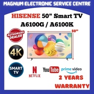 Hisense 4K UHD Smart TV 电视 (50" / 50 inch) 50A6100G / 50A6100K Supports Youtube , Netflix , Prime Vi