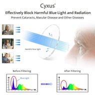 Anti Cyxus Blue Light Reading Glasses Rectangle PC Lens Computer Glasses Readers 2083/2084/2085 - -