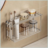 HS 304 Stainless Steel Toothbrush Holder Wall Mount No Drill Bathroom Cup Rack HS