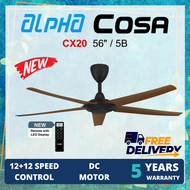 【 FREE SHIPPING 】 ALPHA COSA CX20/CX10 5B 56/46/40 inches DC Motor Ceiling Fan with Remote Control