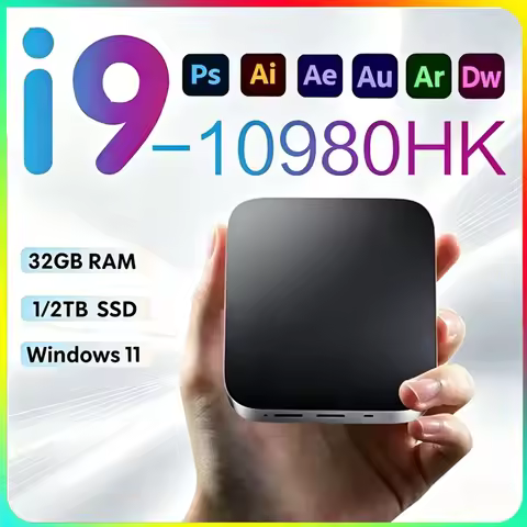 i9 10980HK High Performance Mini Notebook Win11 Pro 32GB RAM Big SSD 4K Screen WiFi6 BT5.2 Gaming Wo