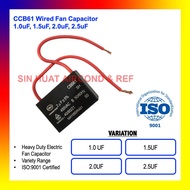 WIRED FAN CAPACITOR / WIRE CAPACITOR ELECTRIC FAN CAPACITOR 450VAC 1.0UF 1.5UF 2.0UF 2.5UF