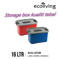 ECO-1272/R 16L storage box kualiti tebal