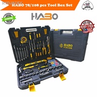 【NEW stock】☫┋HABO78/108 Pcs Toolbox Set Tool Set Spanar Tool Box DIY Tools Tool Kit Hand Tools Set H