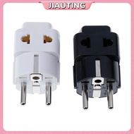 JIAUTING 1 to 2 Splitter Germany France 5mm plug to universal UK/US/EU/AU 2/ 3 pin soet JIAUTING
