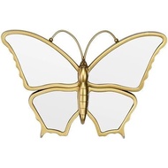 Decorative Butterfly Wall Mirror with Gold Plastic Frame (9.8 X 6.3 Inch)