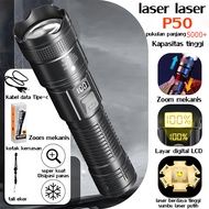 【Sama dengan tentara Jerman】Tampilan Digital Senter LED Tactical 100000 Lumens P50 - Kualitas Cahaya