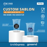 16 Oz Flat PET Plastic Cup Screen Printing | 12.5 grams