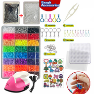 🔥HOT🔥【พร้อมแจ้ง】 DIY Perler ฟิวส์ลูกปัดชุด 1800/7000/140000 PCS 5mm หรือ 2.6mm หัตถกรรมลูกปัดชุดโฆษณ