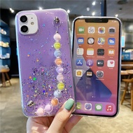 Case Samsung J8 2018 SM-J810G SM-J810F J810Y SM-J810Y SM-J810GF SM-J810M Sparkling pink rainbow pendant jewelry and transparent phone case soft case