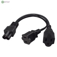 C6 to For NEMA 1-15R and 5-15R Power Splitter Adapter Male to Female Dual Outlet
