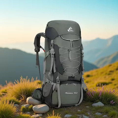75L Camping Backpack Travel Sport Bag With Rain Cover Climbing Mountaineering Trekking Outdoor Rucks
