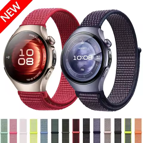 18mm Nylon Loop Strap For Huawei Watch 5/ GT5 Pro 42mm Fashion Breathable Bracelet Wristband Huawei