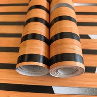 1 Roll Textured Vinyl 3D Wall Sticker - Waterproof Self-Adhesive Wallpaper, Natural Wood Grain Textu