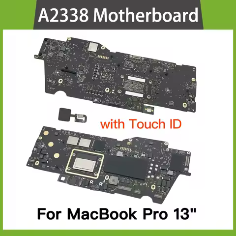 Original Laptop A2338 Motherboard with Touch ID For MacBook Pro Retina 13" M1 A2338 Logic Board 8GB 