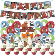 We Bare Bears Theme kids birthday party decorations banner cake topper balloon set supplies