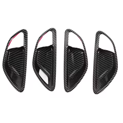 H5-Carbon Fiber Car Door Handle Bowl Cover Trim For Mercedes Benz C E GLC Class W205 X253 GLC260L E3