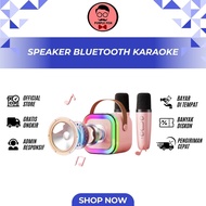 Speaker Bluetooth Karaoke 2 Microphone Set Salon Bluetooth Speaker Karaoke Mini Portable Karaoke Spe
