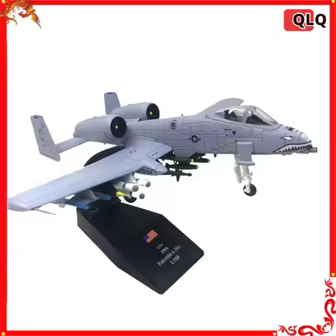 New 1/100 Scale US A-10 A10 Thunderbolt II Warthog Hog Attack Plane Fighter Diecast Metal Aircraft M