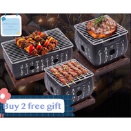 ♥Home Product Japanese Hibachi Square Table top Charcoal BBQ Grill commercial Restaurant Alcohol sto