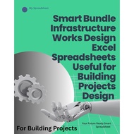 Smart Bundle Infrastructure Works Design Excel Spreadsheets Useful for Building Projects Design