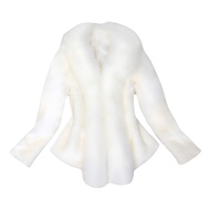 Womens Fuzzy Winter Coat Faux Fur Trim Warm Jacket Open Front Cardigan Ladies Autumn Winter Fleece O