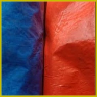 ❀ ◺ ❖ Sakolin Trapal Lona Blue Sack Blue Orange (Per Meter)