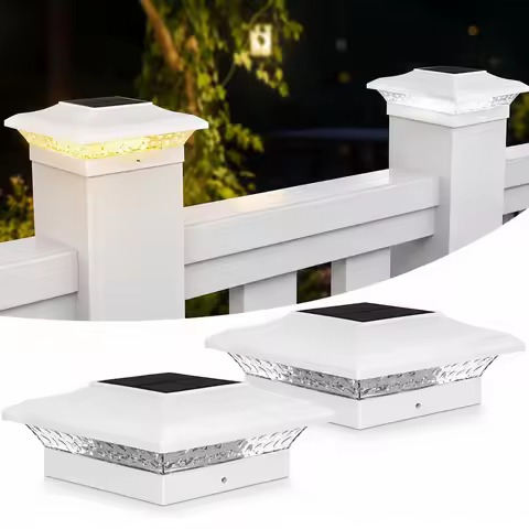Solar Post Light Post Caps Solar IP65 Waterproof Post Lights Post Lights for Fence Posts,Wooden Post