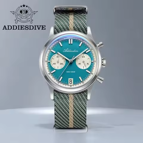ADDIESDIVE 2025 New Men‘s Watch Bubble Mirror Glass 316L Steel BGW9 Blue Luminous 10Bar Waterproof C