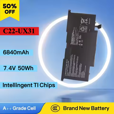 6840mAh C22-UX31 C23-UX31 7.4V 50Wh Laptop Battery For Asus Zenbook UX31E UX31E-DH72 UX31A Ultrabook