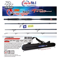 FISHING ROD - 4 STANDING ROD - PROHUNTER T-RUX TRAVEL RANGER TRS804M - 2.4m - (WITH ROD CASE)