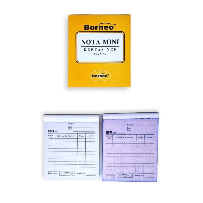 (Isi 10)NOTA MINI 2 PLY NCR / NOTA MINI RANGKAP 2 BORNEO