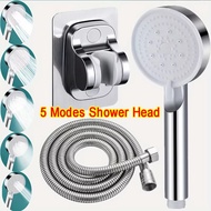 High Pressure Shower Head 5 Modes Adjustable Filter Shower Head Set Bathroom Shower HeadAccessories