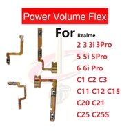 on off Power volume button flex For realme C1 C2 C3 2 5 5i 6 6i Pro C11 C12 C15 C20 C21 C25 C25S