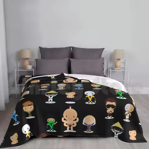 Mortal Kombat 1 Blanket Fashion Custom Mortal Kombat Johnny Cage Kano Subzero Blade Raiden Liukang